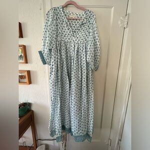 NWOT Daughters of India Kyra Maxi Dress Azure size M